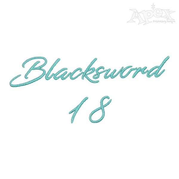 Blacksword Script Embroidery Font